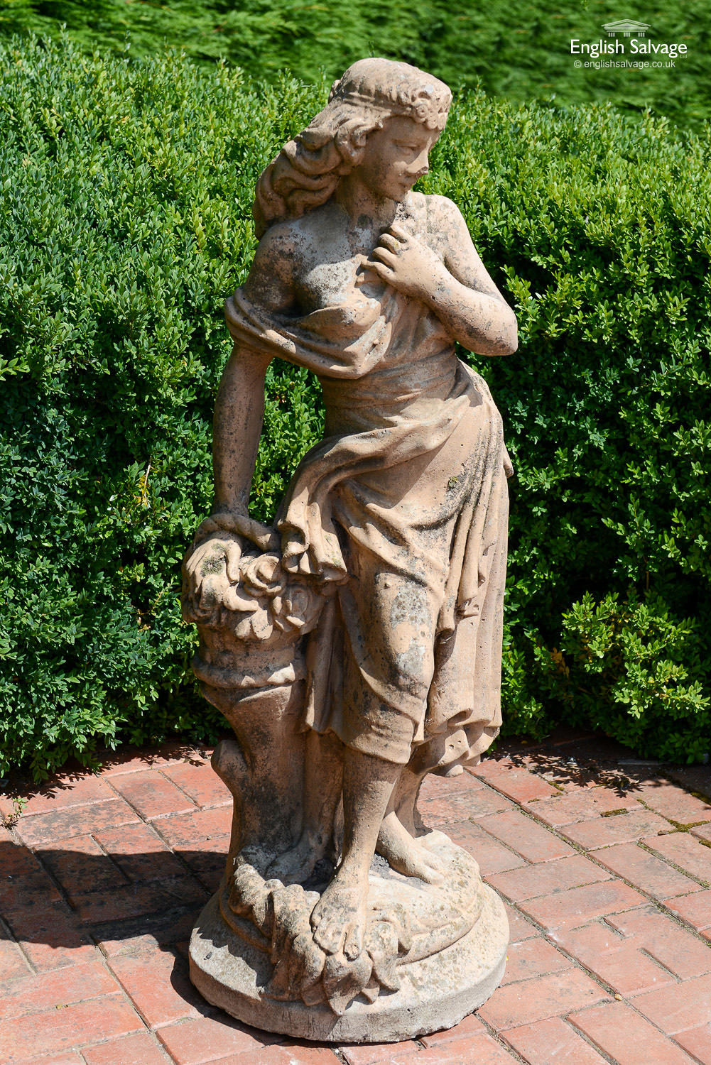 Reclaimed ornate female garden statue