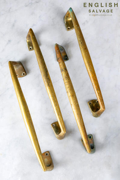 Reclaimed simple brass door pulls