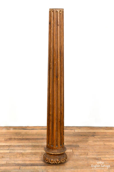 Reclaimed single fluted pine column / pillar