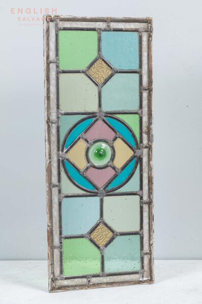 Reclaimed stained glass panel
