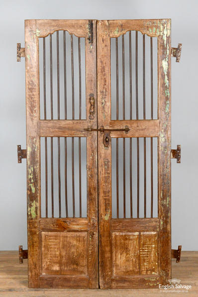 Reclaimed teak pair of Indian Jali doors