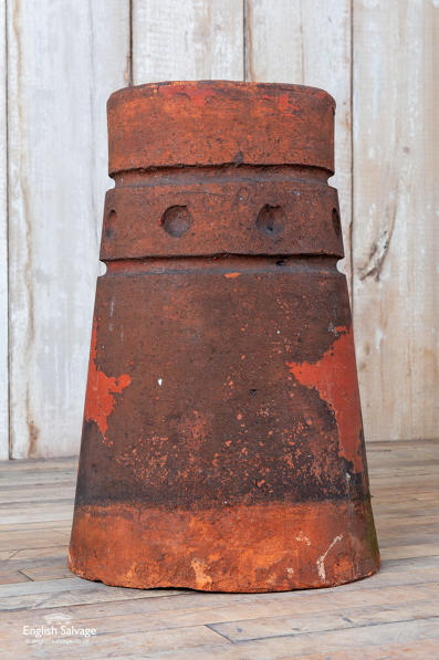 Reclaimed terracotta chimney pot with detail