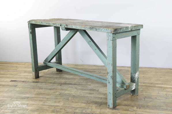 Reclaimed vintage wooden industrial table