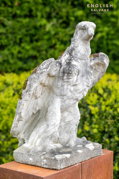 Reclaimed weathered eagle statue