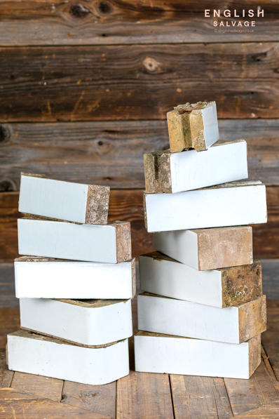 Reclaimed white glazed bricks