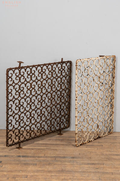 Reclaimed wrought iron panels