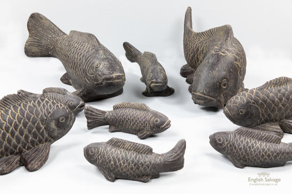 Reconstituted stone decorative Koi fish