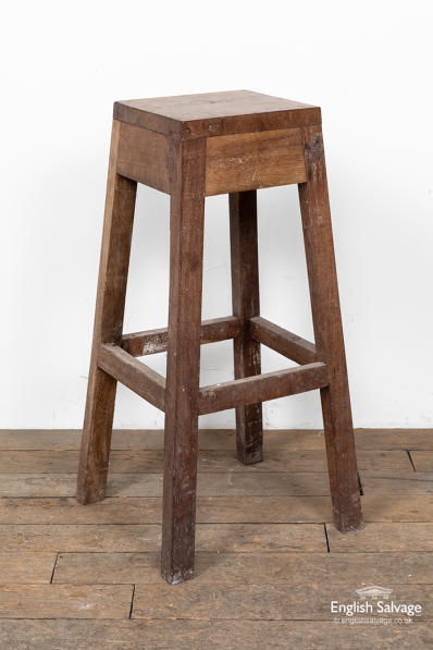 Rustic old teak stool