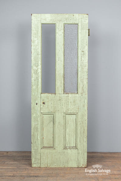 Rustic Victorian glazed four panel door