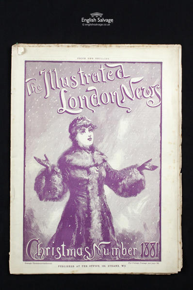 Salvaged 1881 London News Christmas Magazine