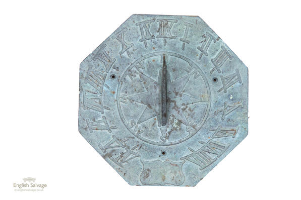 Salvaged bronze sundial top
