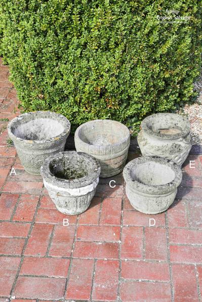 Salvaged composite plant pots