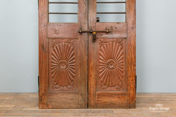 Salvaged floral Indian double doors