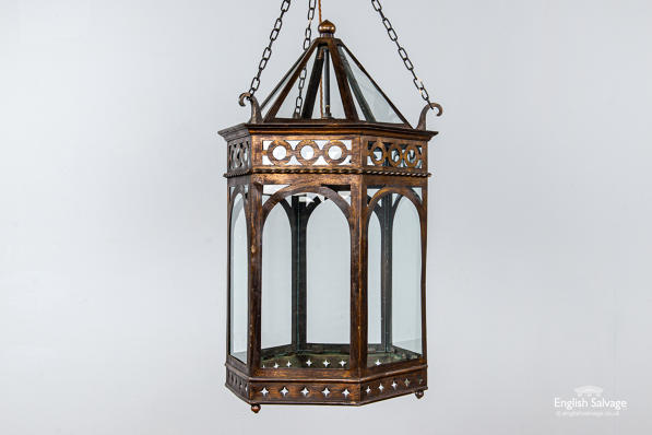 Salvaged Moorish style brass lantern