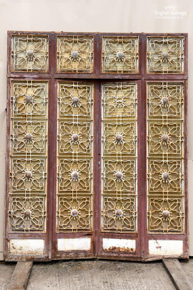 Salvaged Moroccan ornate ironwork screen 