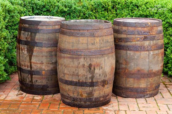 Salvaged original oak whisky/brandy barrels