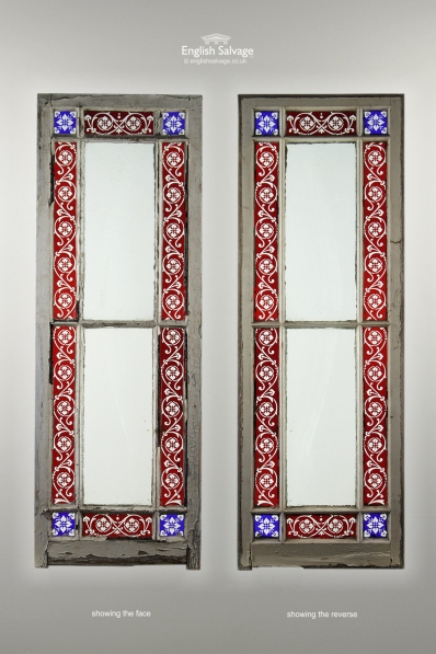 Salvaged Set of Stained Glass Panel Windows