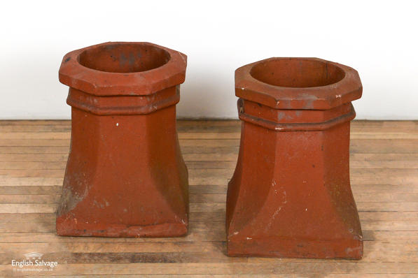 Salvaged terracotta chimney pots 