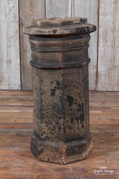 Salvaged vintage octagonal buff chimney pot