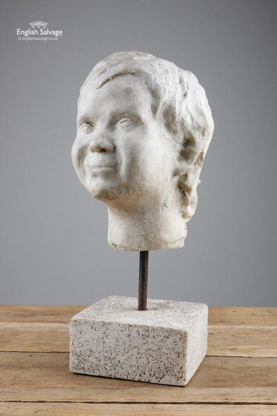 Sculpture of a young child head