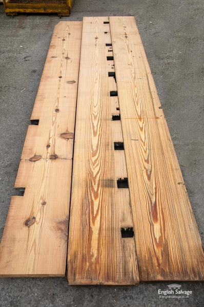 Selection of massive pitch pine planks 