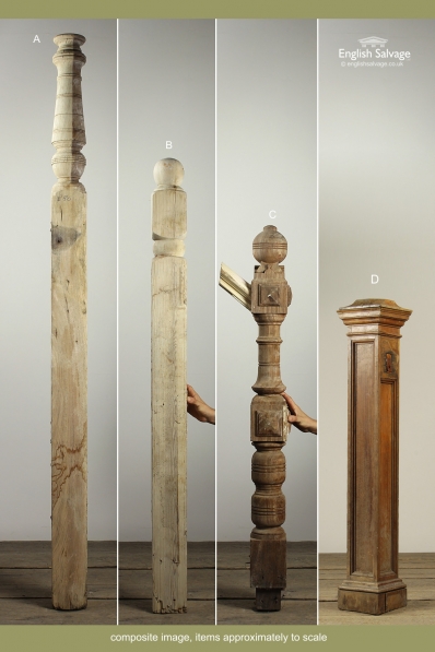 Selection of Reclaimed Wooden Newel Posts