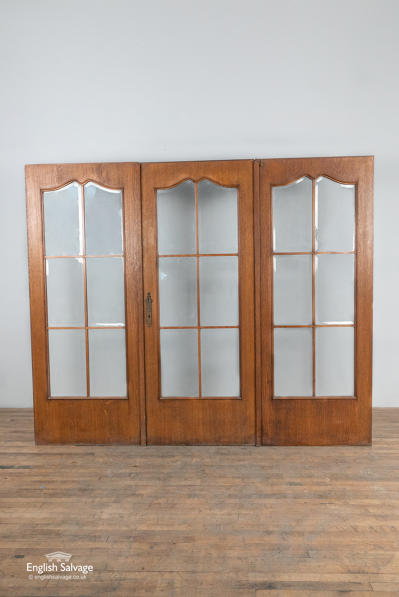 Set of 3 Mid Century reclaimed glazed doors