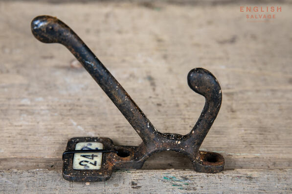 Set reclaimed numbered hooks from a school