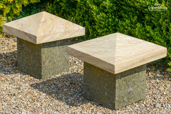 Simple sandstone pier caps