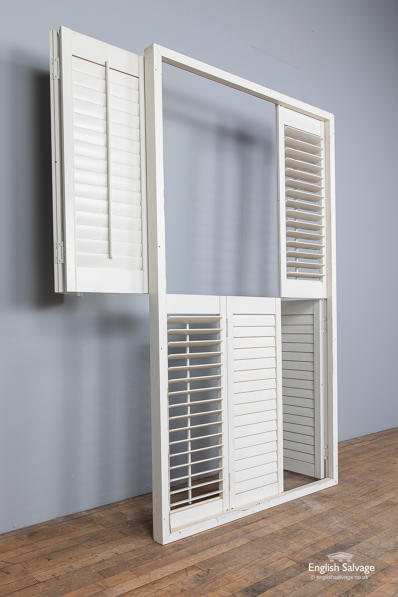 Simplistic set of louvre shutters in frame