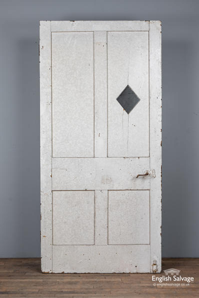 Simplistic single glazed panel pine door