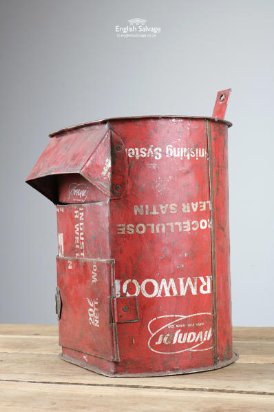 Small red postbox made from upcycled metal
