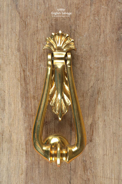 Small Solid brass loop door knocker