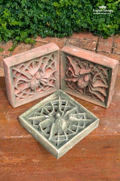 Spider pattern composition stone vent bricks