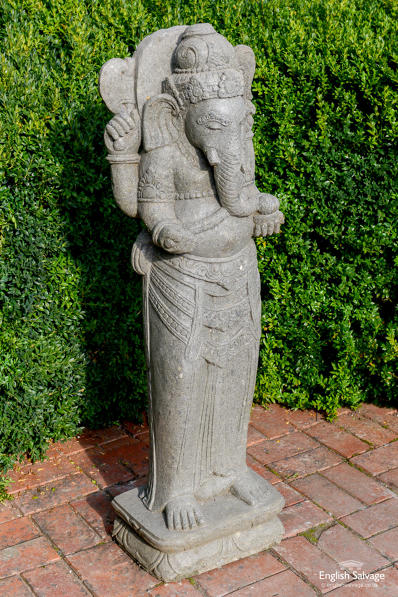 Stone standing Ganesha garden statue 