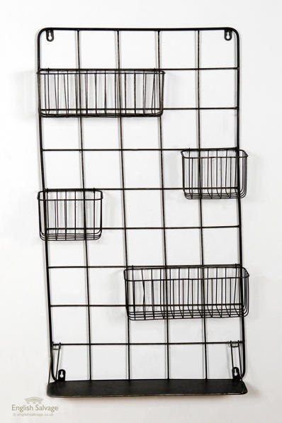 Sy Wire Wall Organiser, Black Wire Wall Shelving