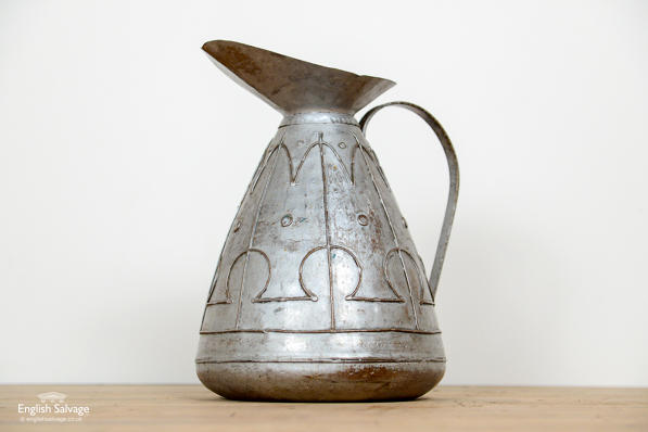 Substantial decorative metal jug / pitcher