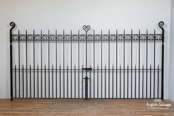 Substantial pair of wrought iron drive gates