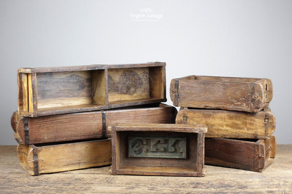 Teak Single Brick Mould Storage Boxes
