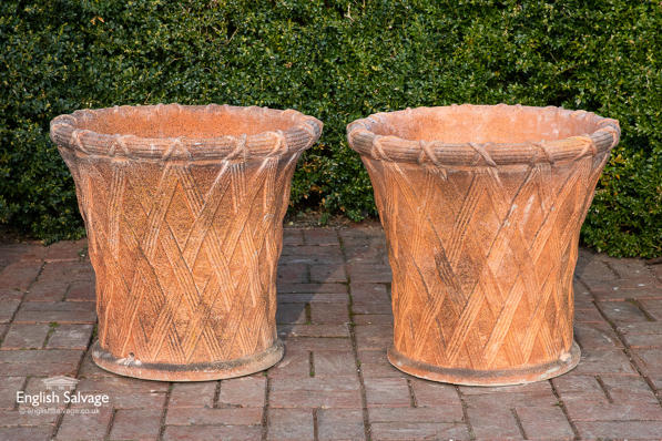 Terracotta colour composite stone planters