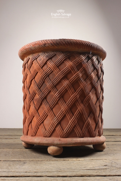 Terracotta Lattice Basket Weave Planter / Pot