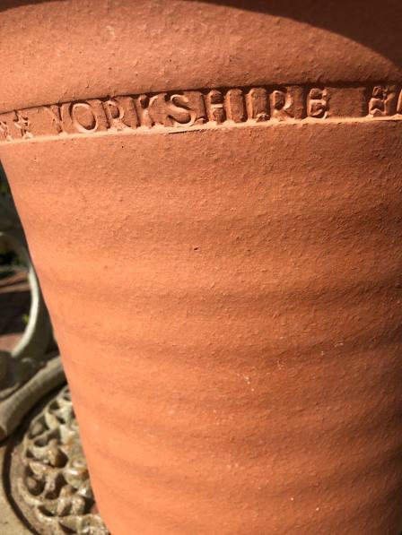 Terracotta Ribbed Roll Top Yorkshire Pots 