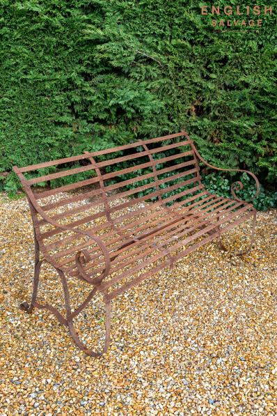 Traditional strapwork estate bench
