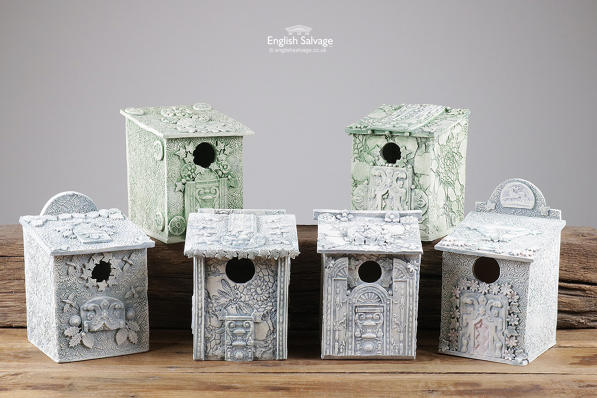 Unique handmade ceramic bird boxes