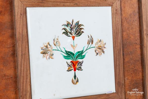 Unusual floral and leaf marble wall hanging