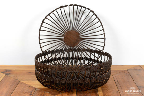 Unusual rustic wrought iron bowl 
