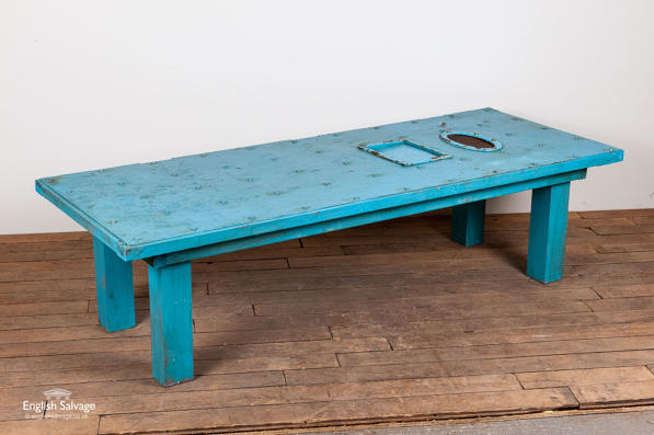 Unusual table made from an old prison door