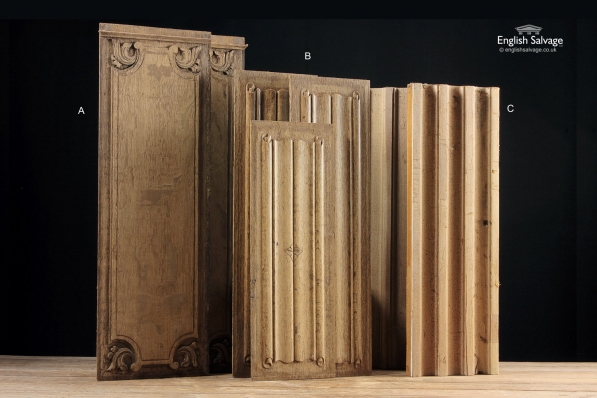 Various Carved Oak Panel & Linenfold Panels 