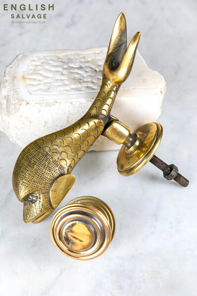 Very large dolphin door knocker