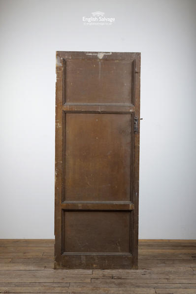 Very old raised and fielded 3 panel pine door